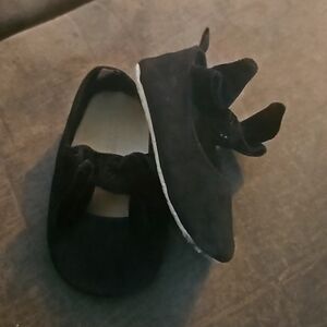 GUC OLD NAVY Black Ballet Flats with bows 12-18m, very stretchy & velvetty